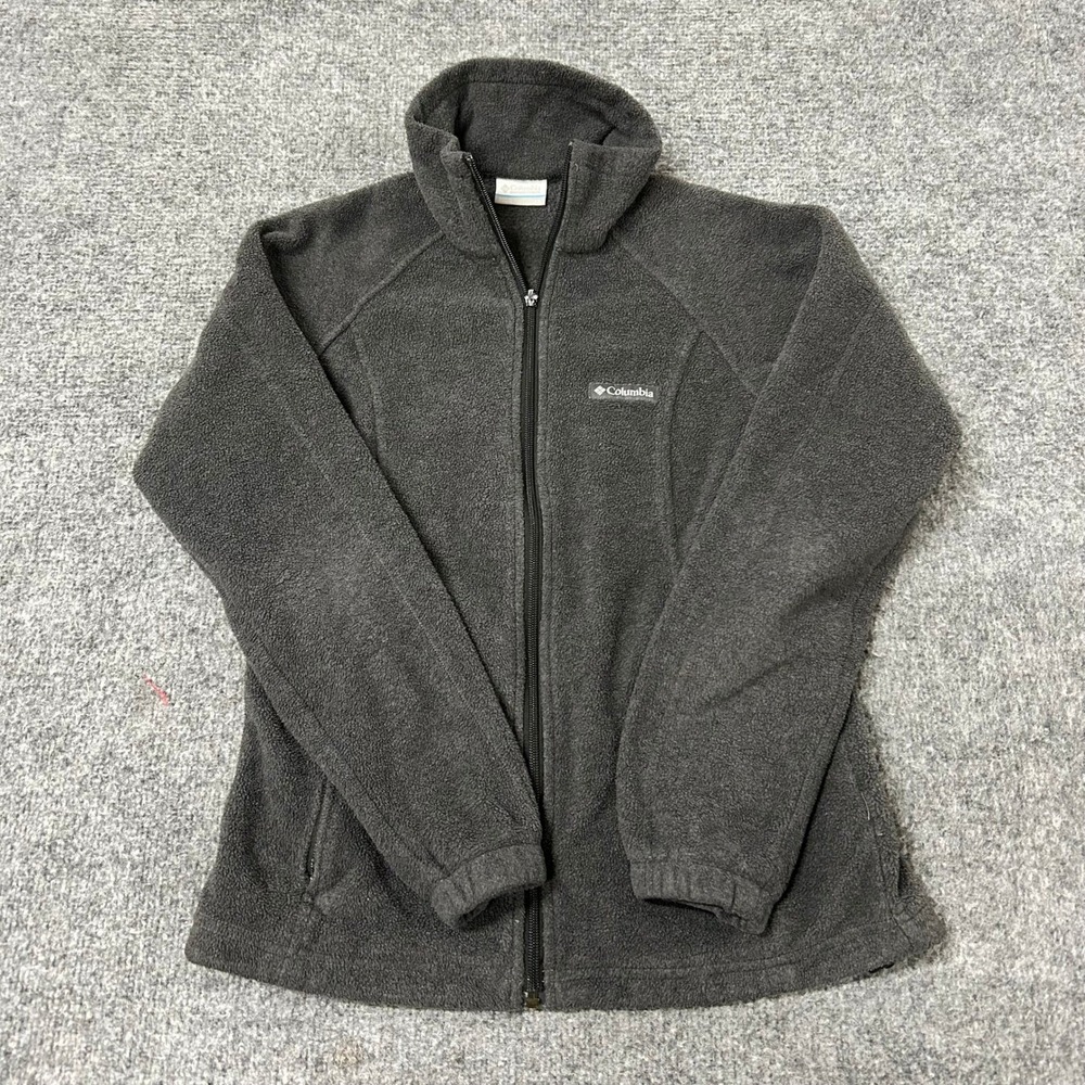 Columbia Jacket Womens XS Gray Fleece Full Zip Mock Neck Outdoor WL6439